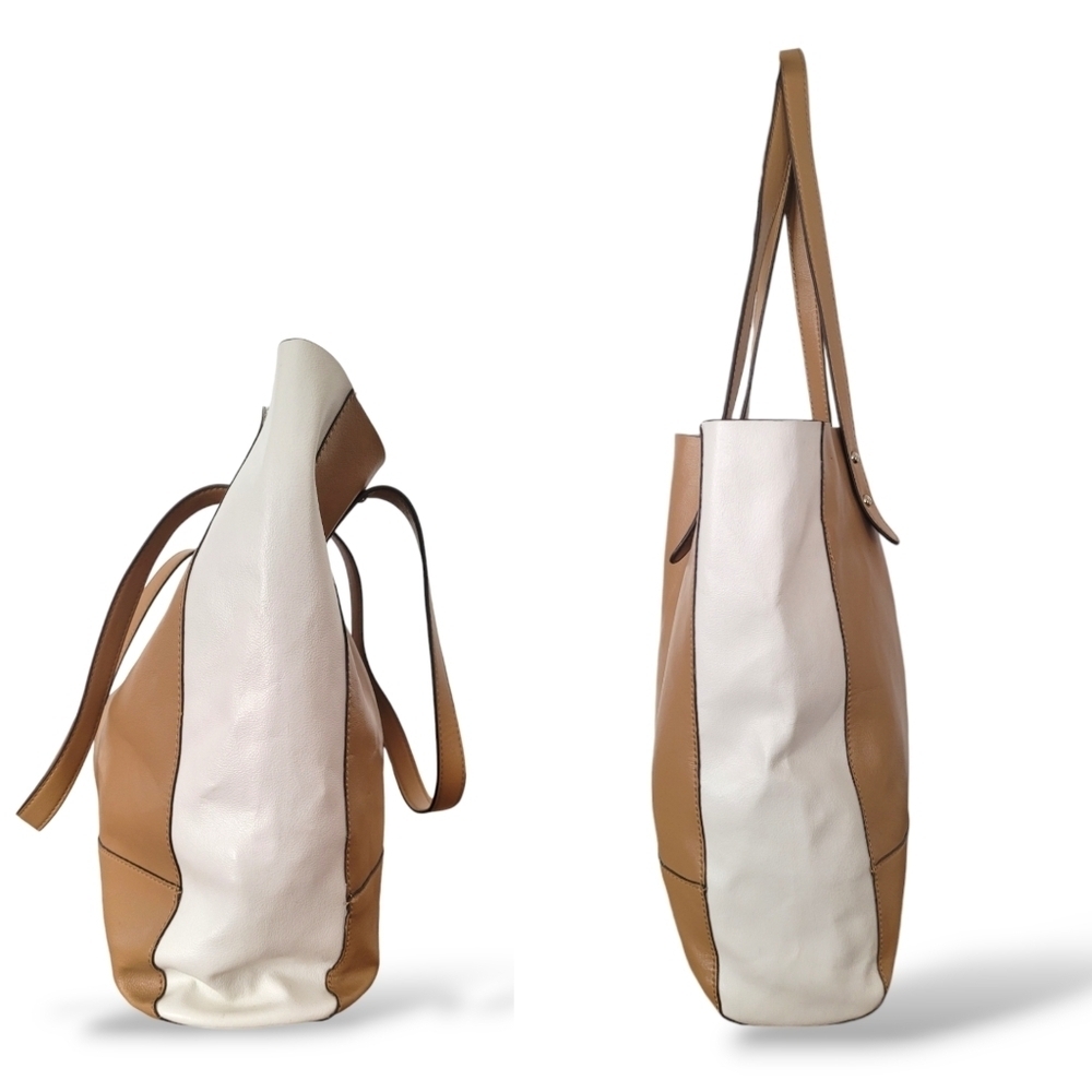 Roots Tan Slouchy Tote With Removable Pouch - Like New - Picture 2 of 8